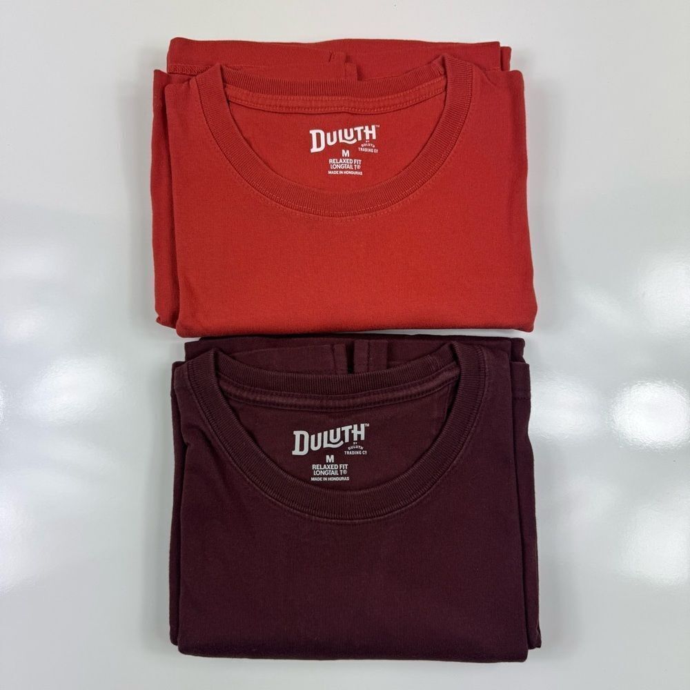 Duluth Trading Co Mens Longtail T Relaxed Fit Short Sleeve T-Shirt Bundle Medium